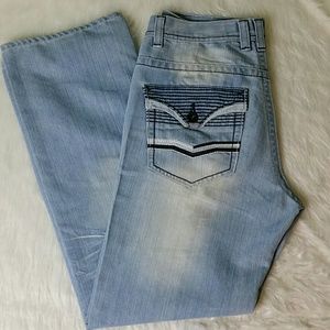 SOLD - Relaxed Loose Fit Men's Blue Jeans 34X32
